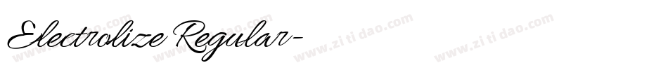 Electrolize Regular字体转换